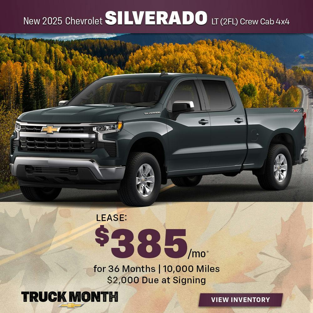 New 2025 Chevrolet Silverado LT (2FL) Crew Cab 4X4