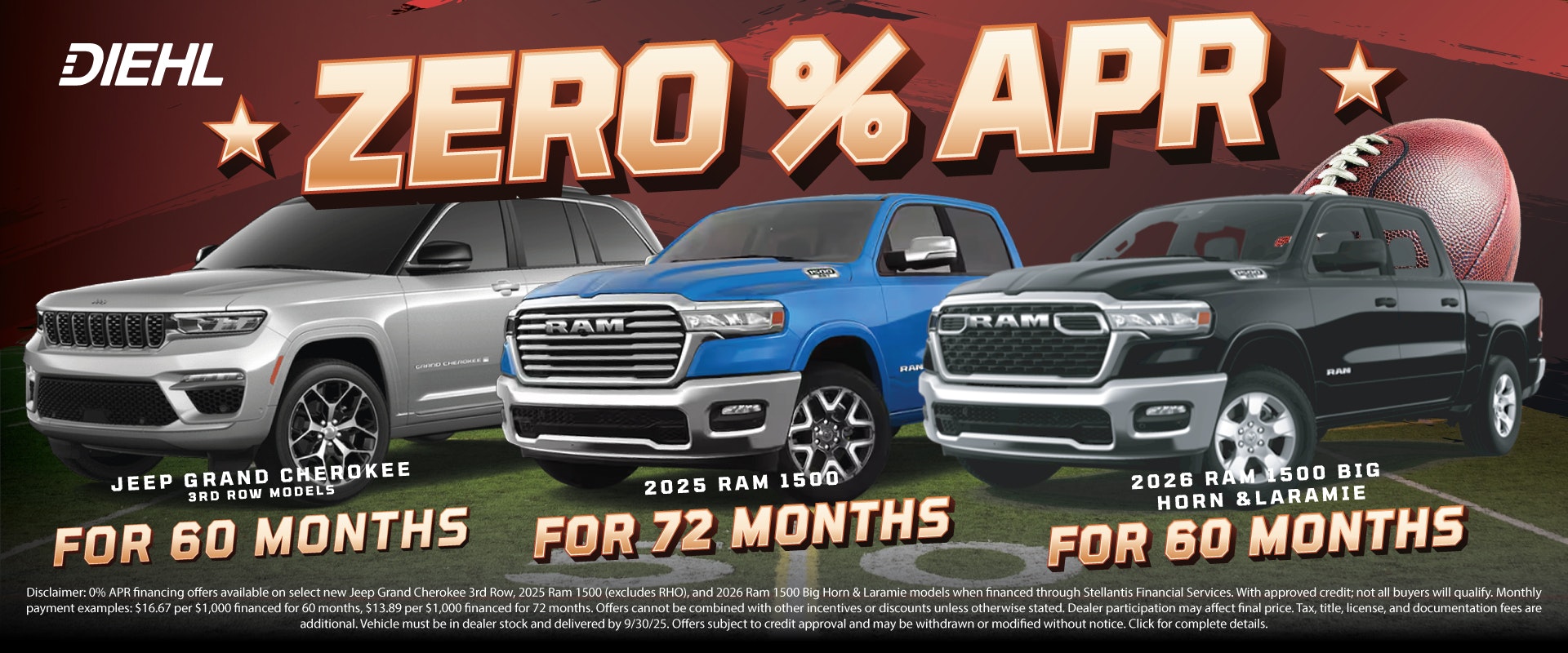 AllTogether Get 0% APR on Select Jeep and Ram Models – Now Through September 30th!