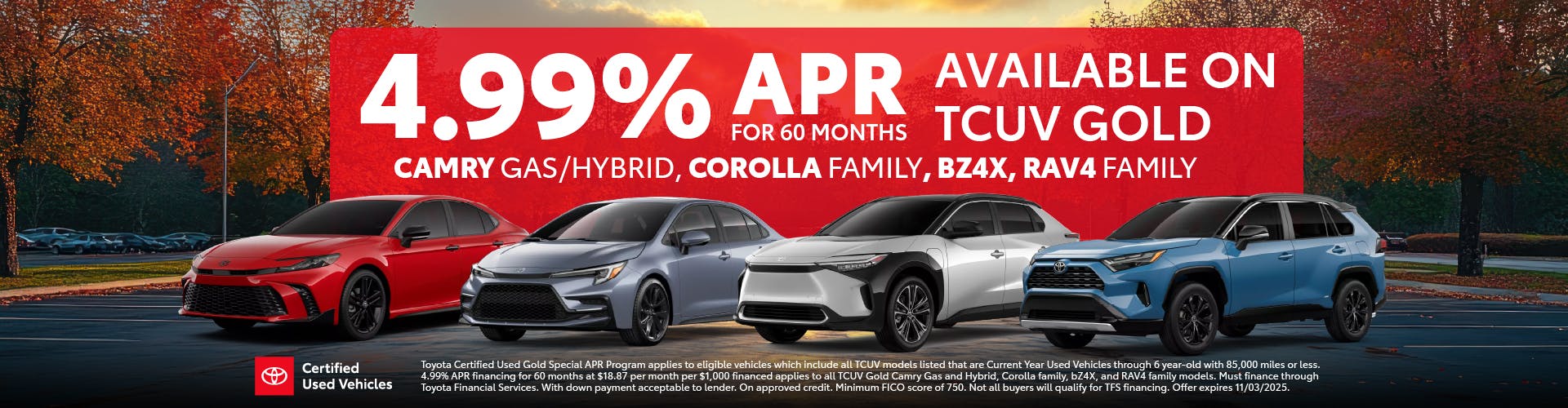 4.99% APR