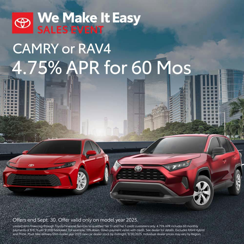 September 2025 SoCal Camry RAV4 APR