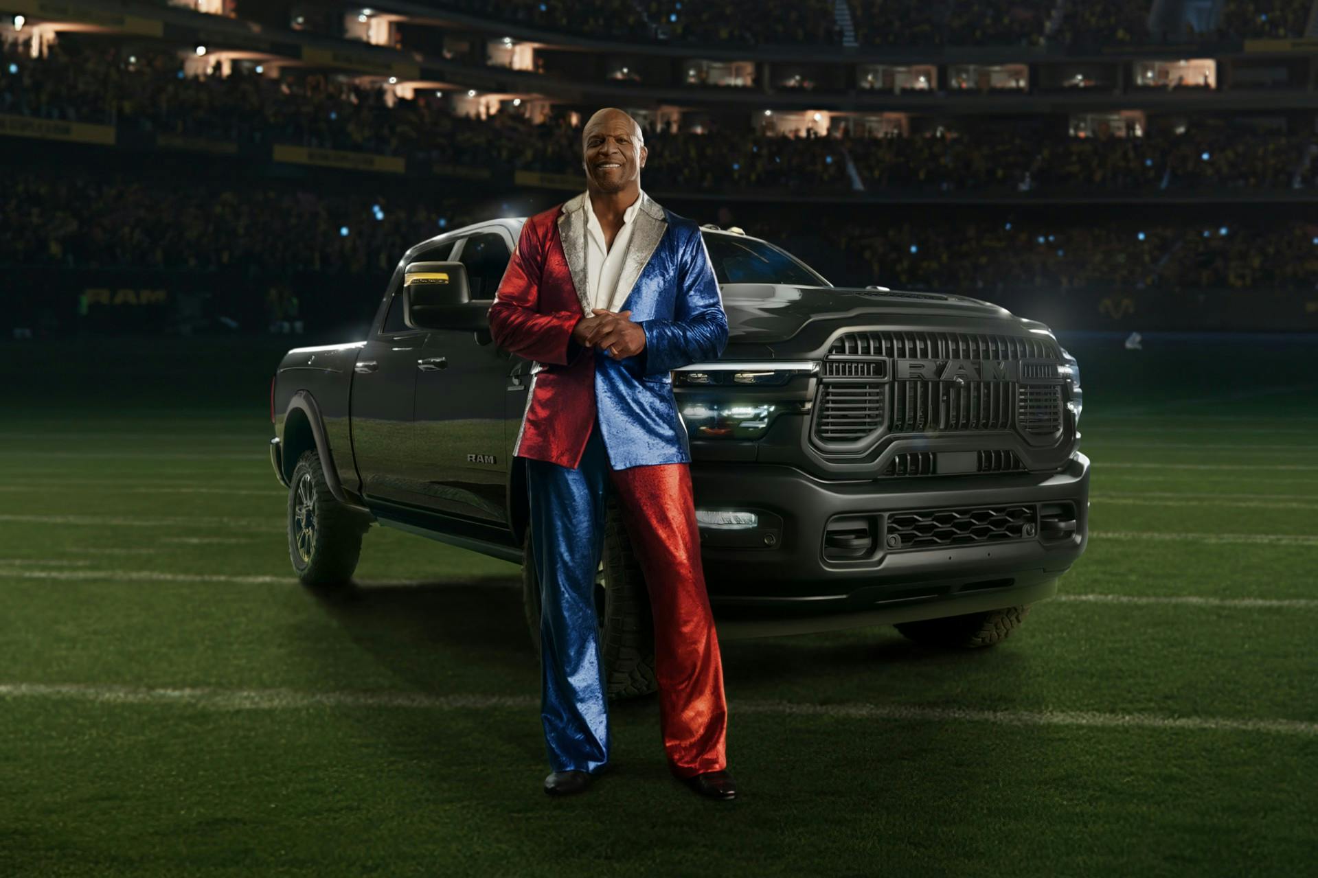 BU025_325EV Terry Crews Stars for Ram in College Football Marketing Campaign