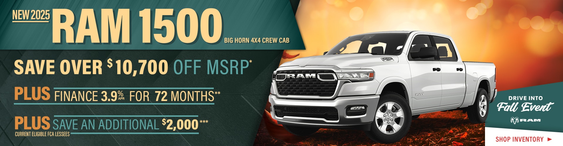 New 2025 Ram 1500 Big Horn 4X4 Crew Cab