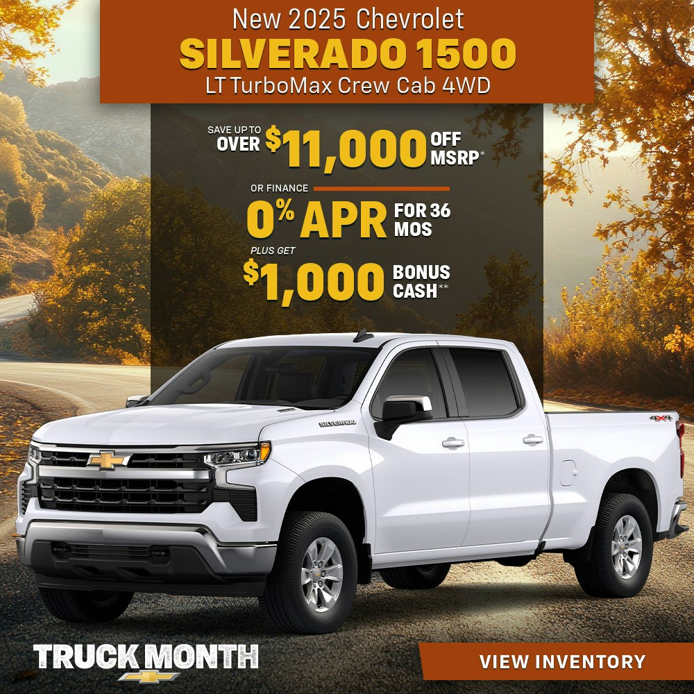New 2025 Chevrolet Silverado 1500 LT TurboMax Crew Cab 4WD