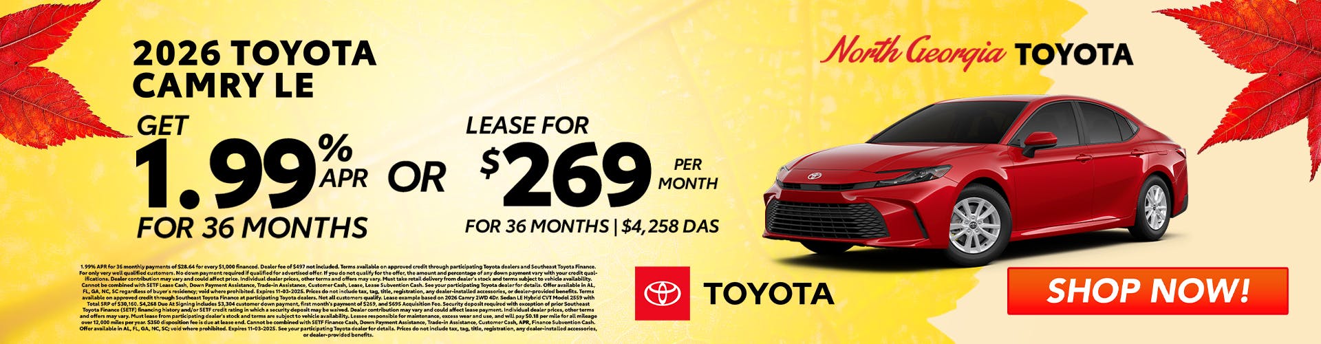 Toyota Camry Special Offer