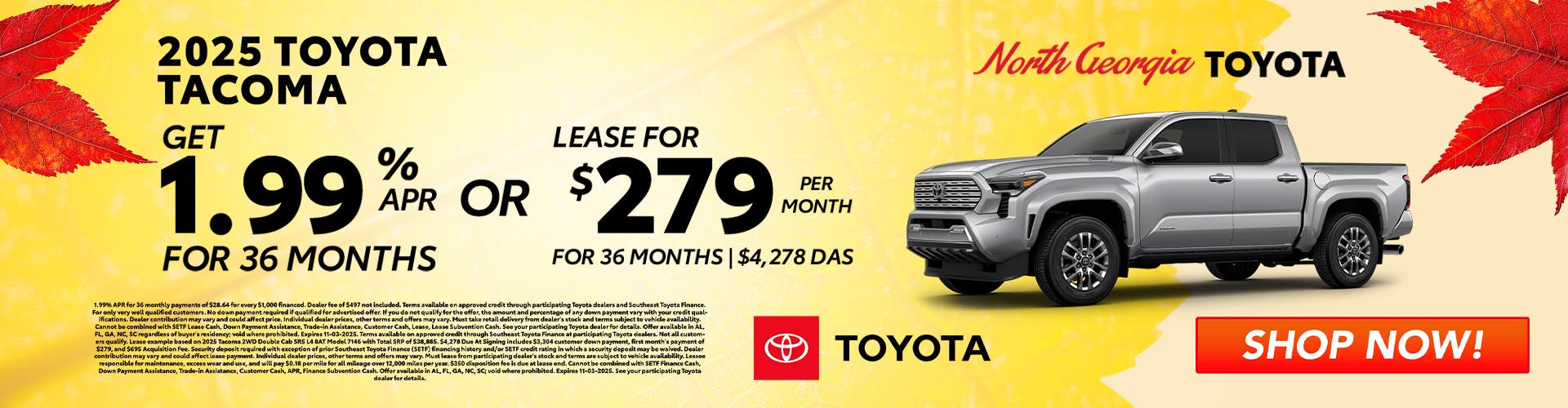 Toyota Tacoma Special Offer
