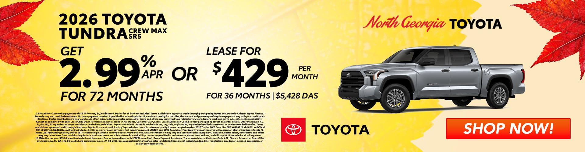Toyota Tundra Special Offer