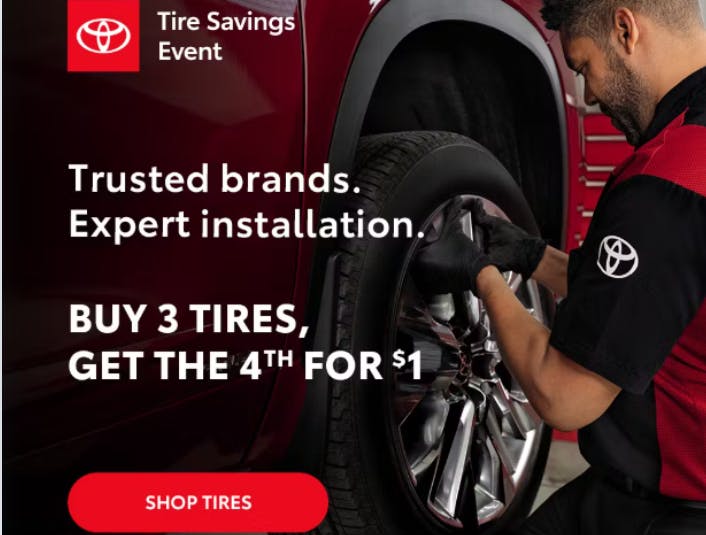 Buy 3 tires, get the 4th for just $1 | Jim Norton Toyota
