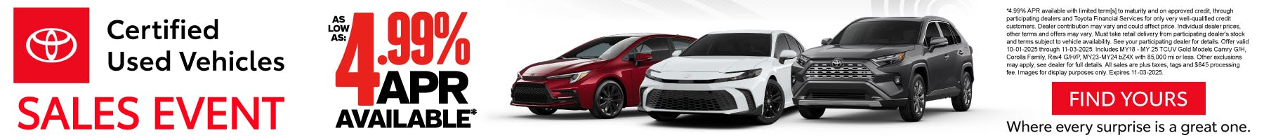 SAM – TOYOTA CERTIFIED MODELS | Warrenton Toyota