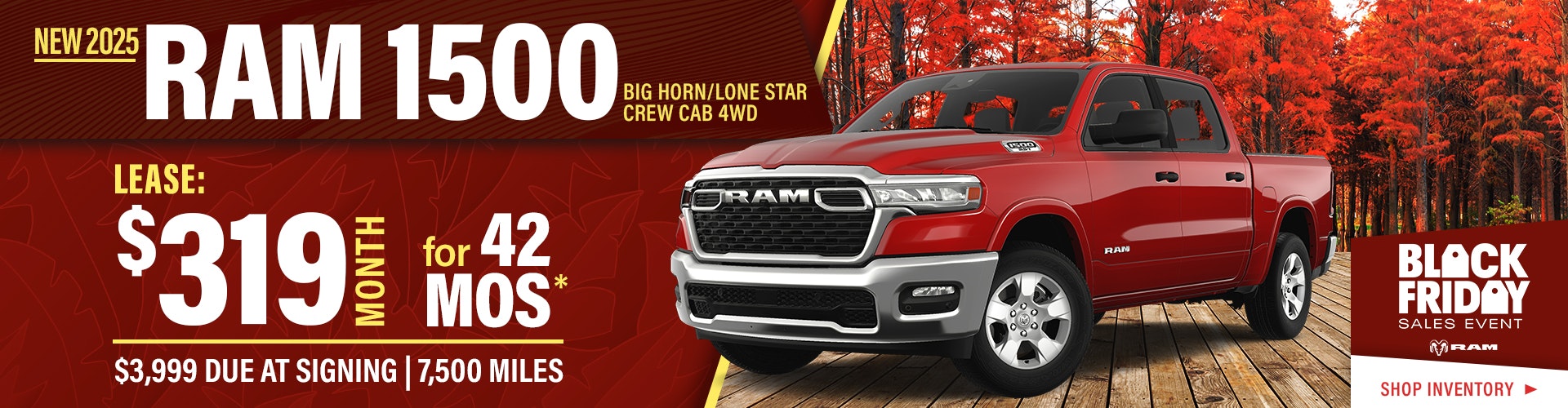 New 2025 RAM 1500 Big Horn/Lone Star Crew Cab 4WD