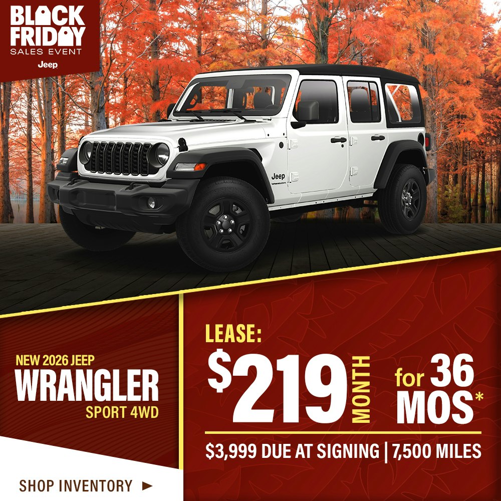 New 2026 Jeep Wrangler Sport 4WD