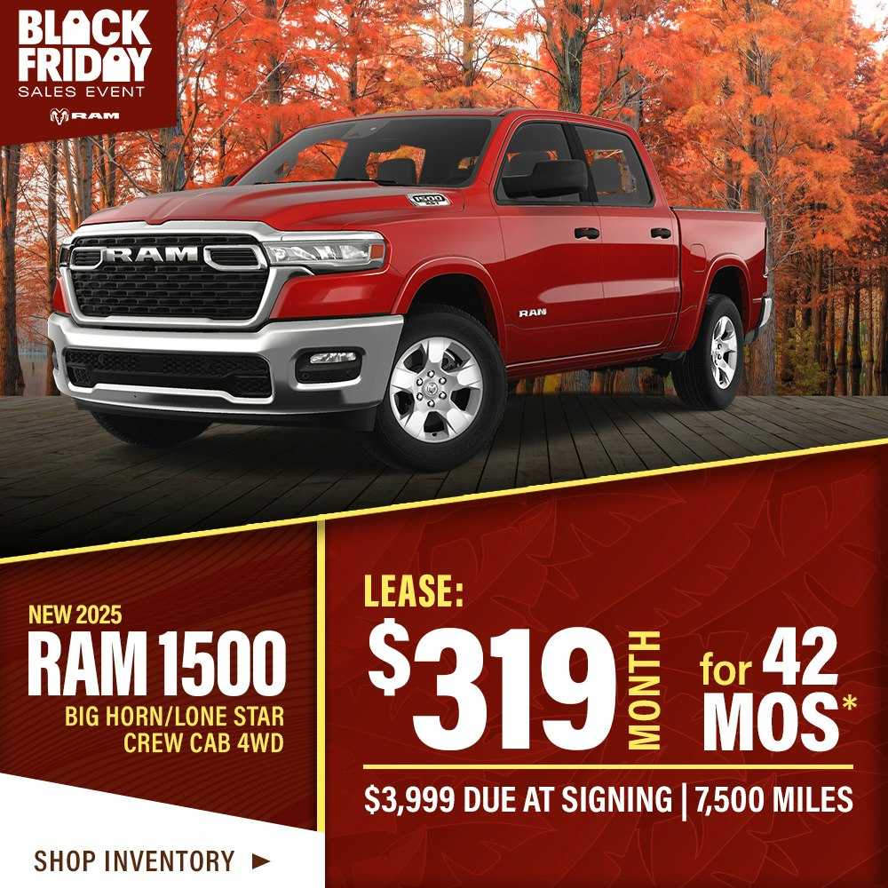 New 2025 RAM 1500 Big Horn/Lone Star Crew Cab 4WD