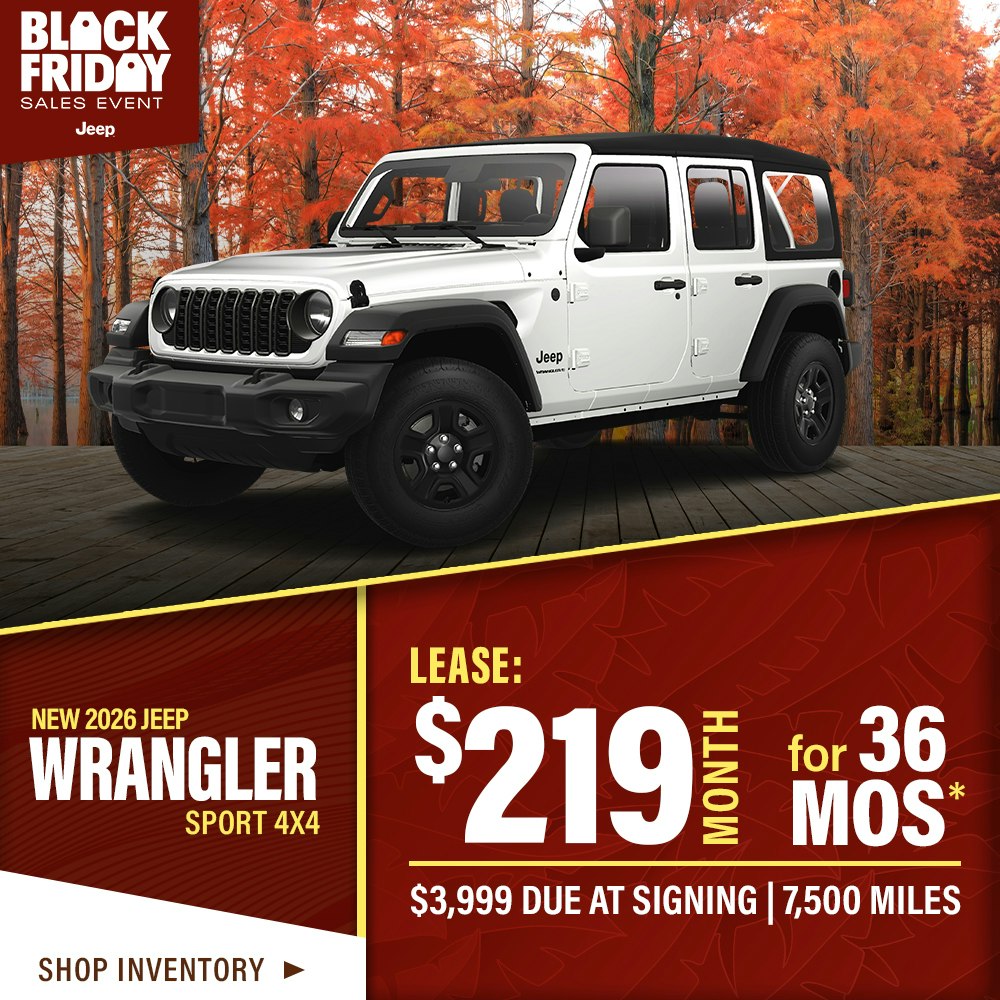 New 2026 Jeep Wrangler Sport 4X4 | Diehl of Grove City