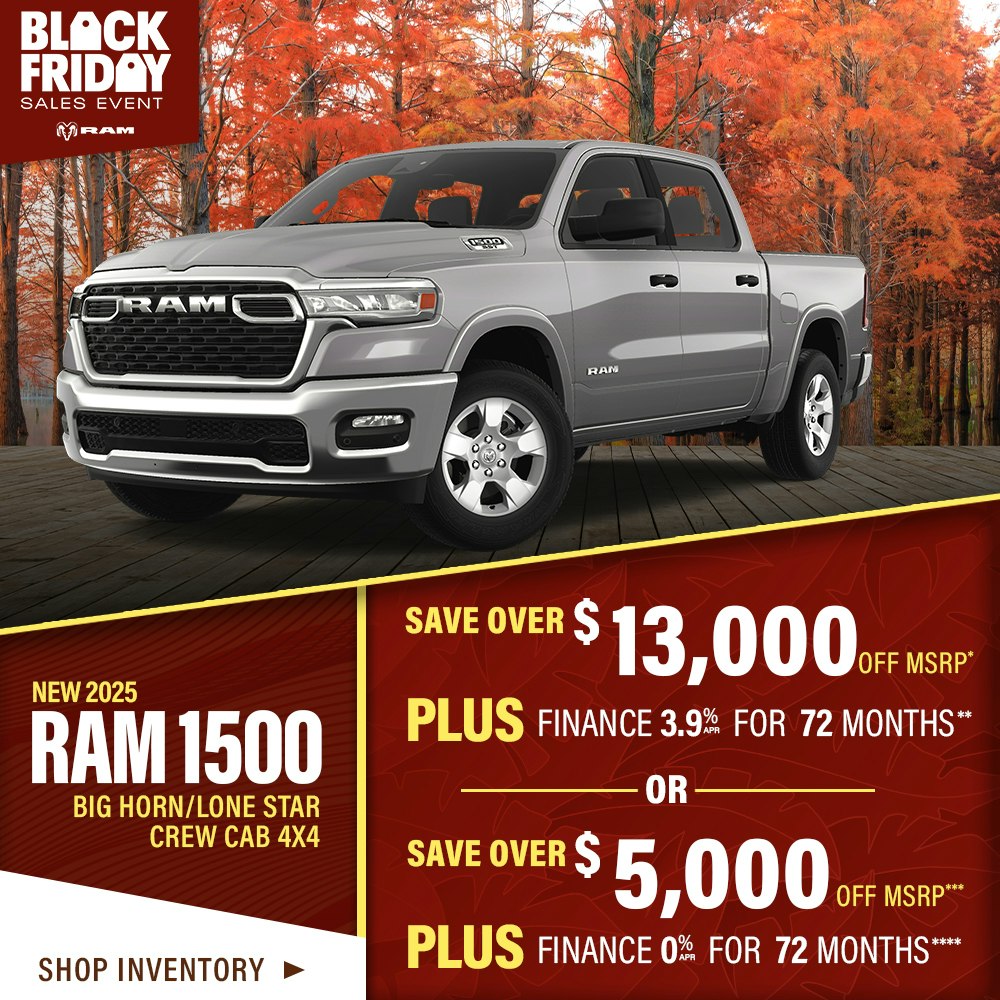 New 2025 Ram 1500 Big Horn/Lone Star Crew Cab 4X4 | Diehl of Grove City