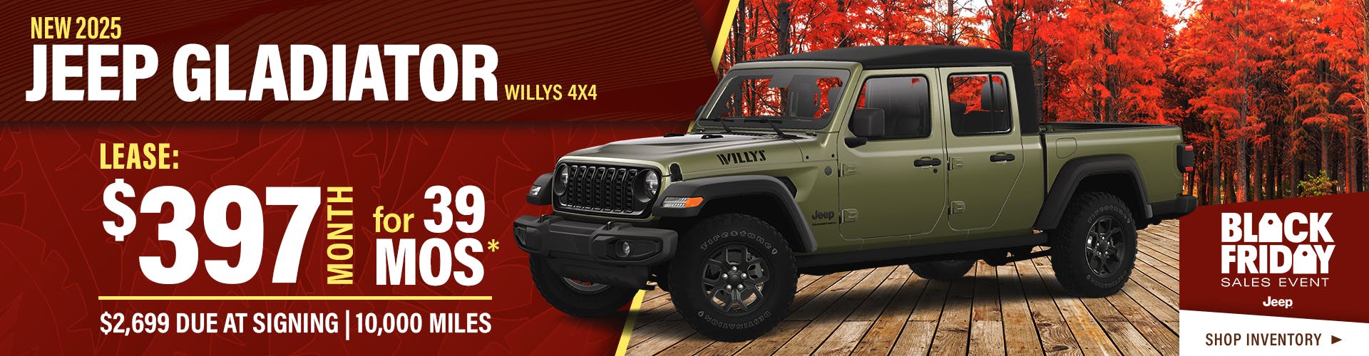 New 2025 Jeep Gladiator Willys 4X4