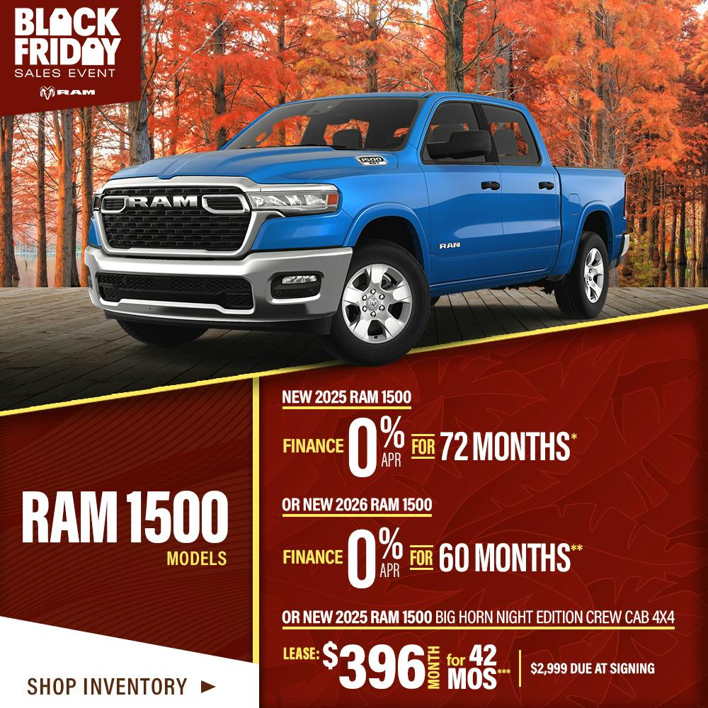 New 2025 RAM 1500 or New 2026 RAM 1500 OR New 2025 RAM 1500 Big Horn Night Edition Crew Cab 4X4