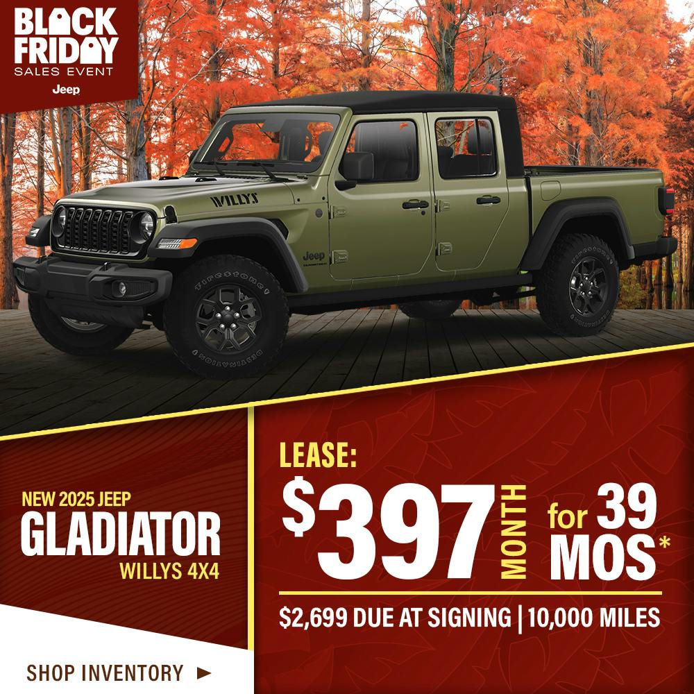 New 2025 Jeep Gladiator Willys 4X4