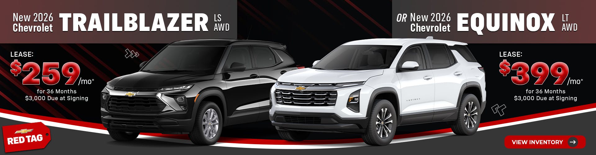 New 2026 Chevrolet Trailblazer LS AWD or New 2026 Chevrolet Equinox LT AWD