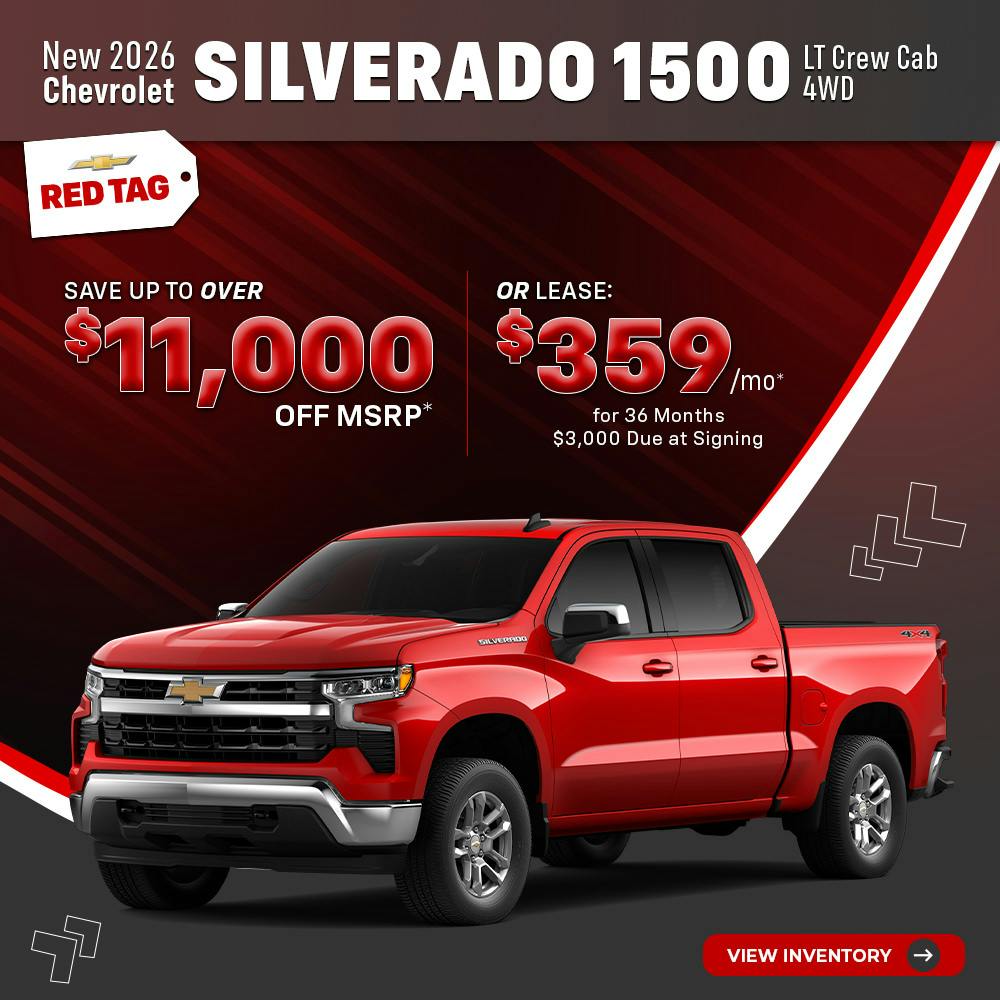 New 2026 Chevrolet Silverado 1500 LT Crew Cab 4WD