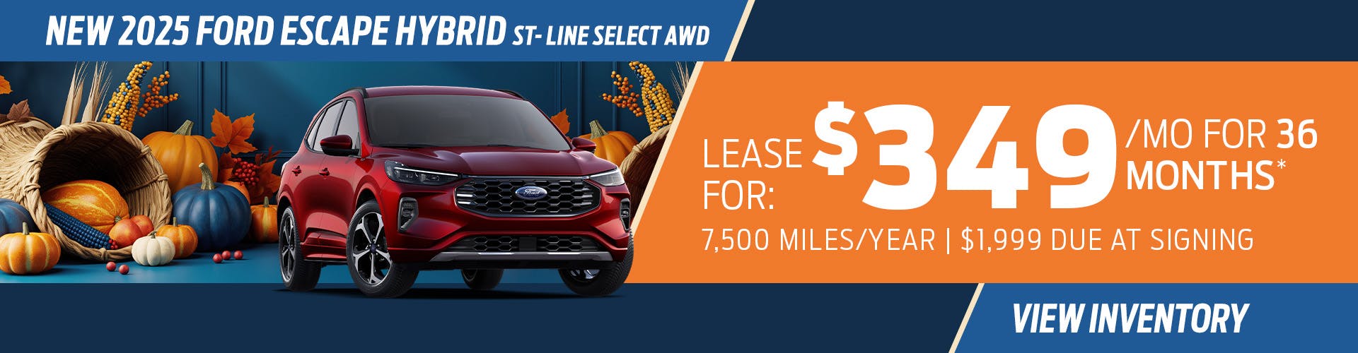 New 2025 Ford Escape Hybrid ST- Line Select AWD