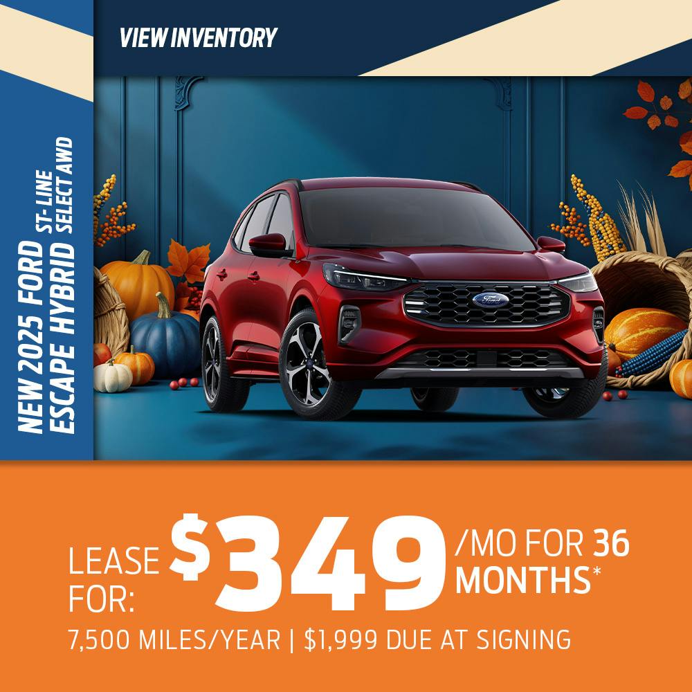 New 2025 Ford Escape Hybrid ST- Line Select AWD