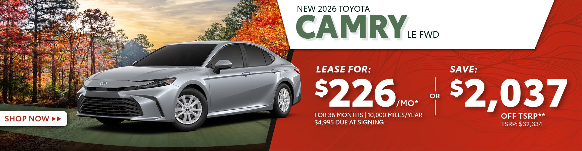 New 2026 Toyota Camry LE FWD
