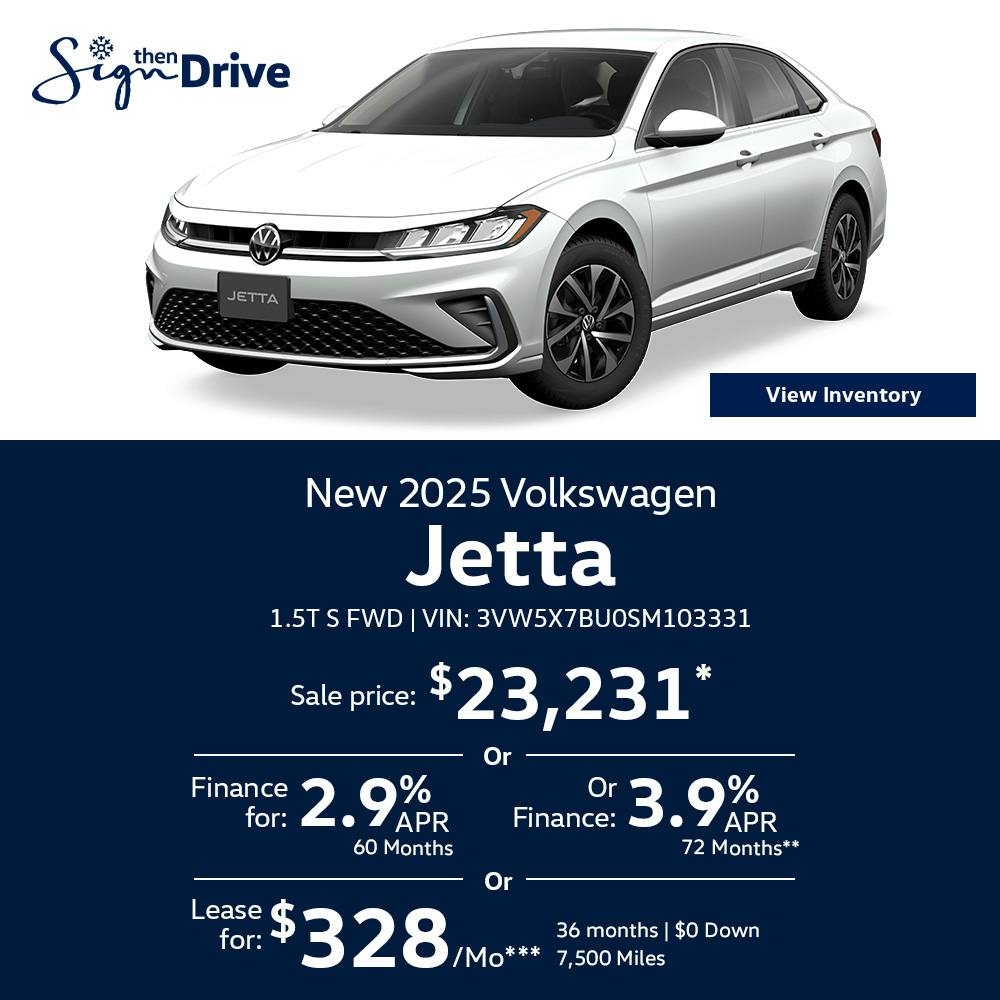 New 2025 Volkswagen Jetta 1.5T S FWD
