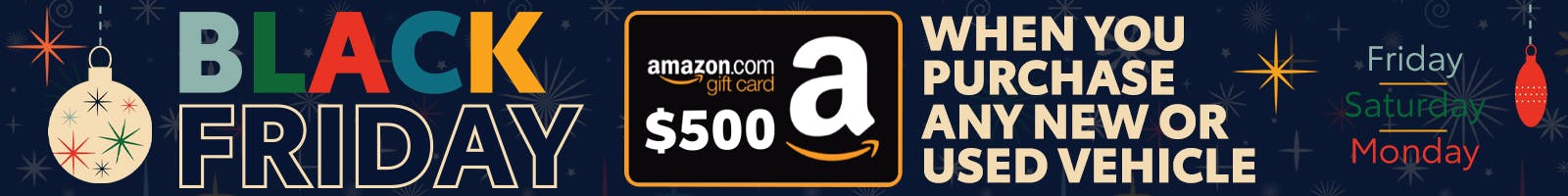 $500 Amazon Gift Card Friday / Saturday / Monday | Team Toyota of Princeton