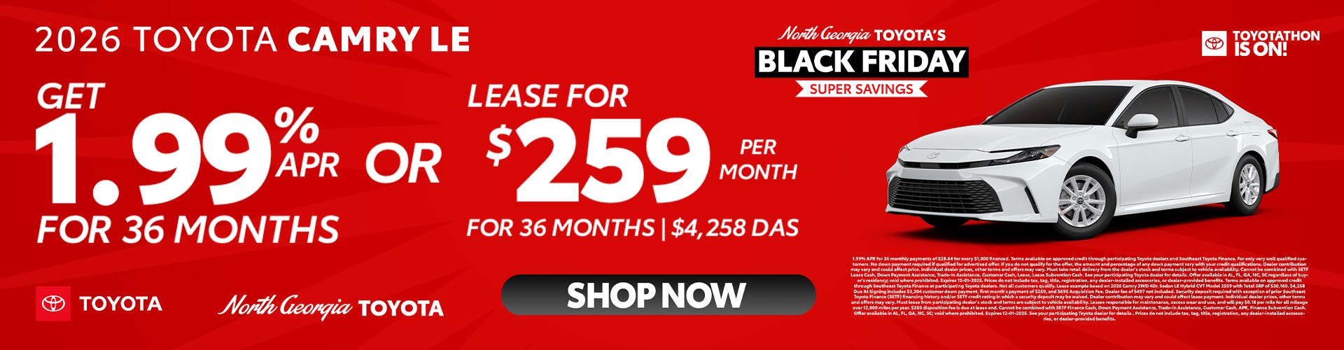 Toyota Camry Toyotathon Sales Event