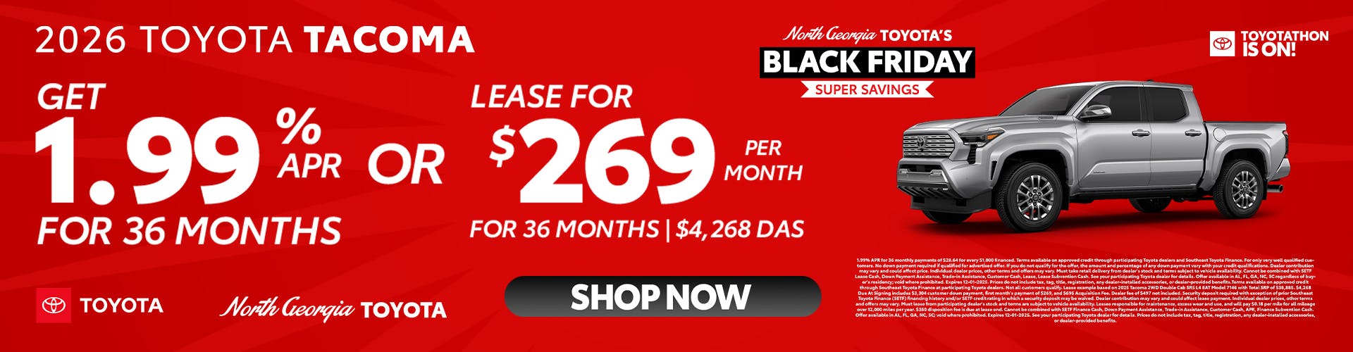 Toyota Tacoma Toyotathon Sales Event