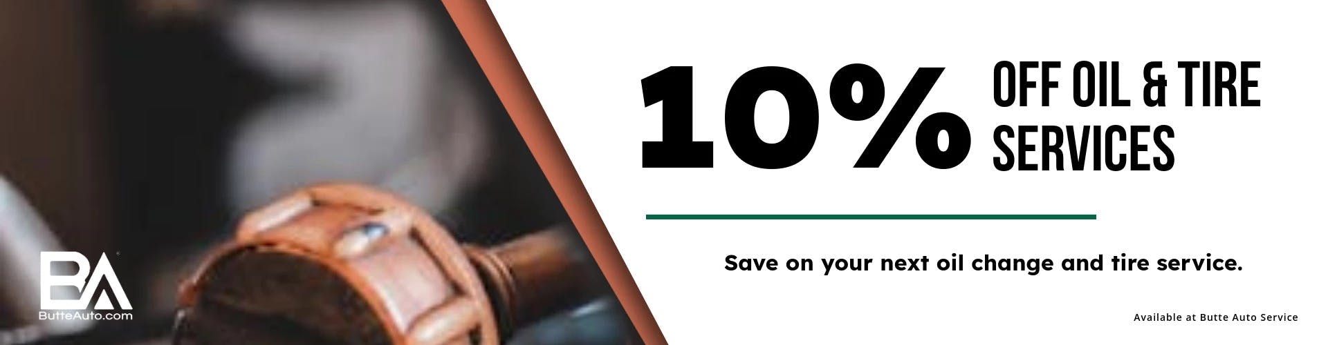 10% Off Oil & Tire Services