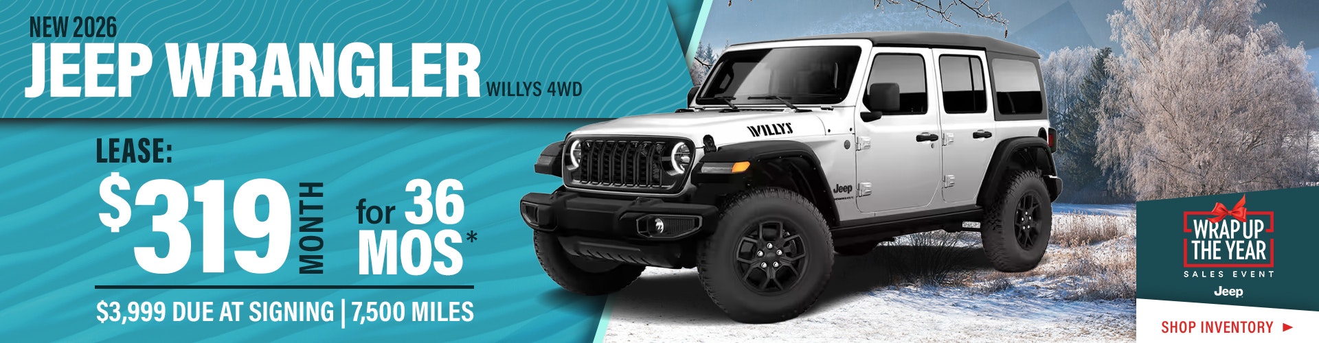 New 2026 Jeep Wrangler Willys 4WD
