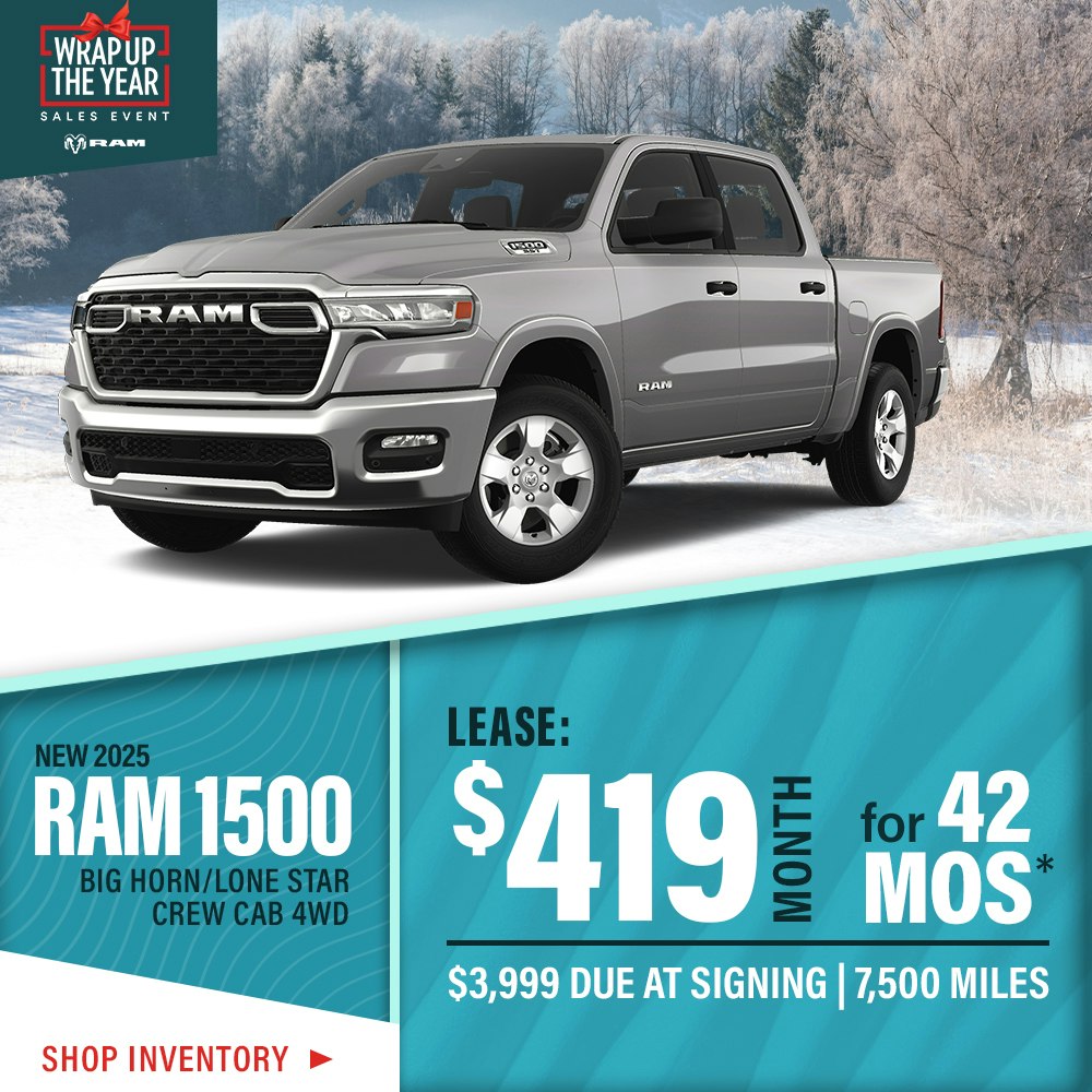 New 2025 RAM 1500 Big Horn/Lone Star Crew Cab 4WD