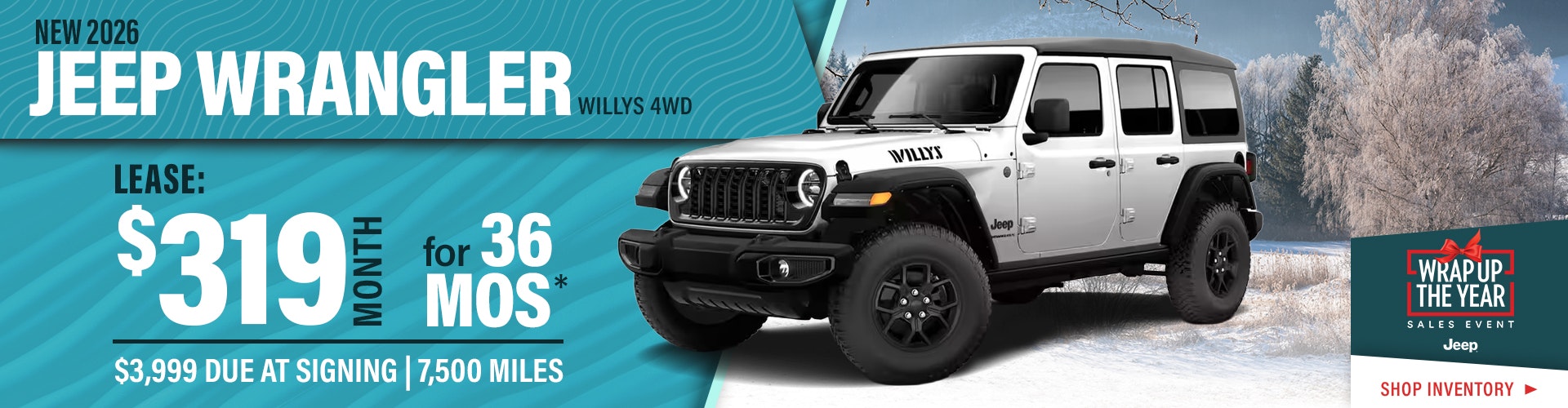 New 2026 Jeep Wrangler Willys 4WD