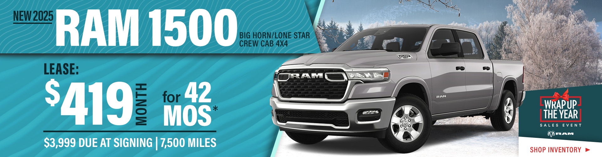 New 2025 RAM 1500 Big Horn/Lone Star Crew Cab 4X4