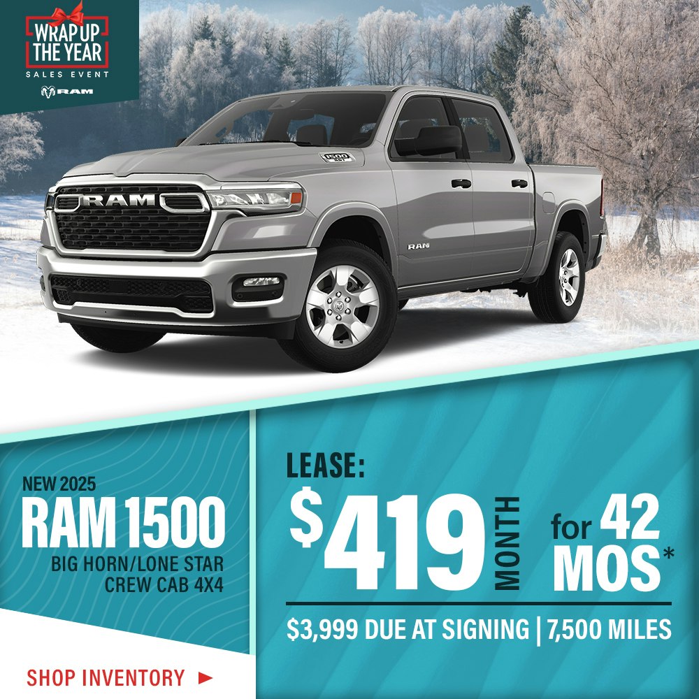 New 2025 RAM 1500 Big Horn/Lone Star Crew Cab 4X4