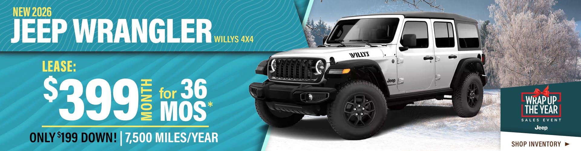 New 2026 Jeep Wrangler Willys 4X4
