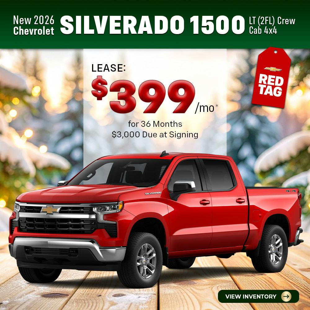 New 2026 Chevrolet Silverado 1500 LT (2FL) Crew Cab 4X4