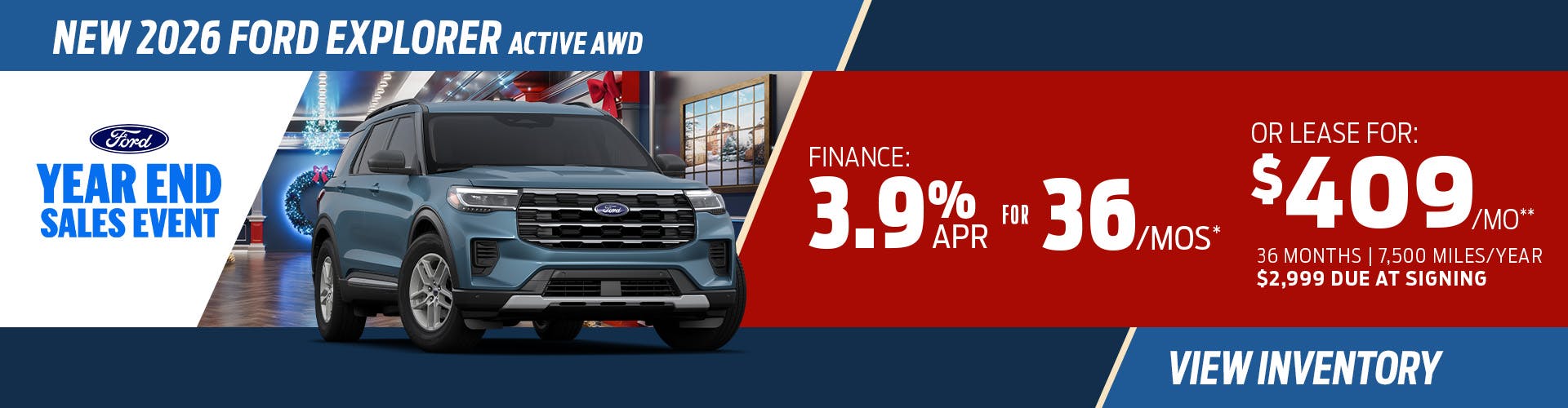 New 2026 Ford Explorer Active AWD