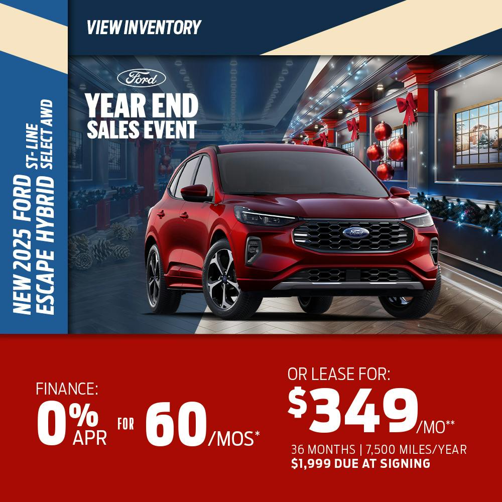 New 2025 Ford Escape Hybrid ST- Line Select AWD | Diehl Ford of Sharon