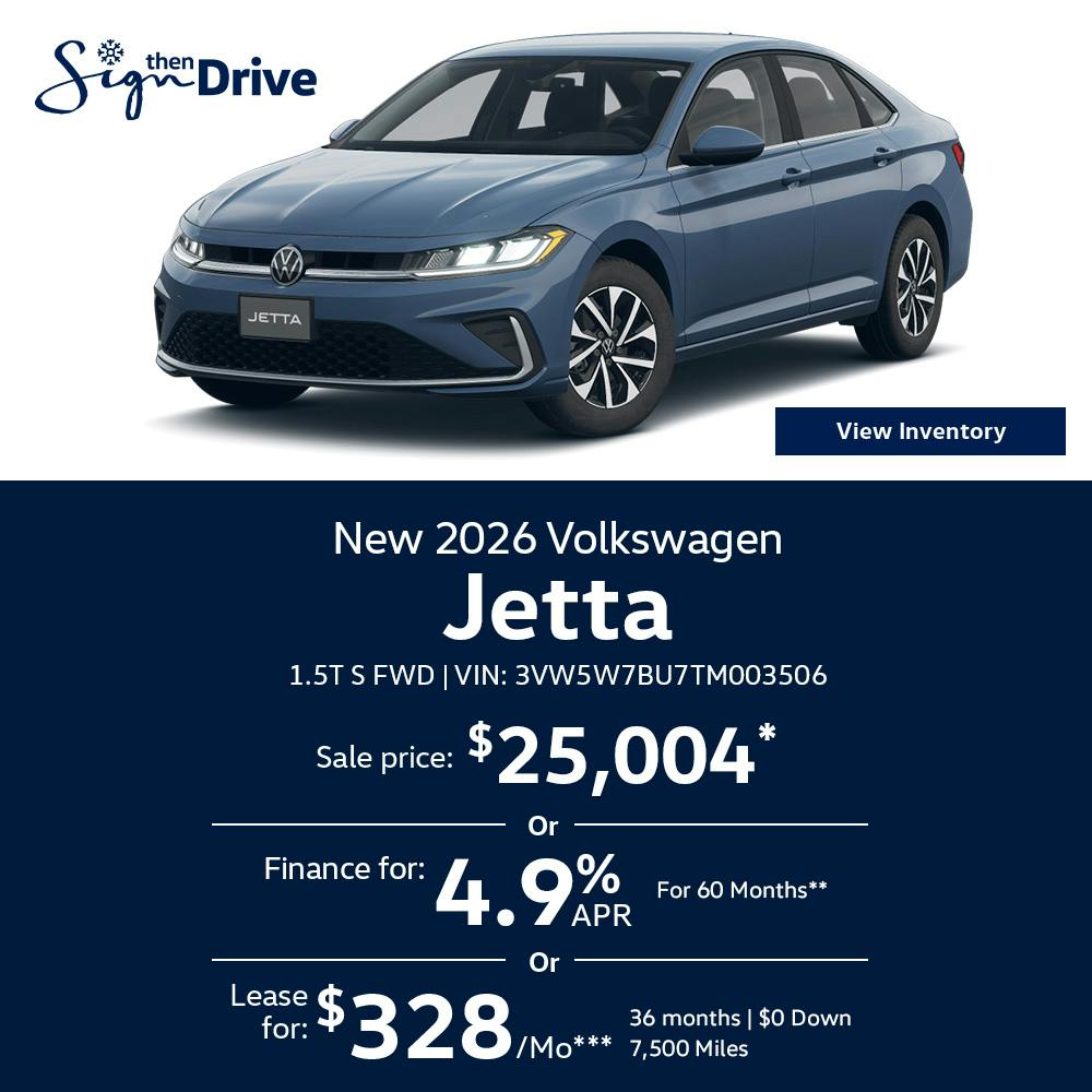New 2026 Volkswagen Jetta 1.5T S FWD
