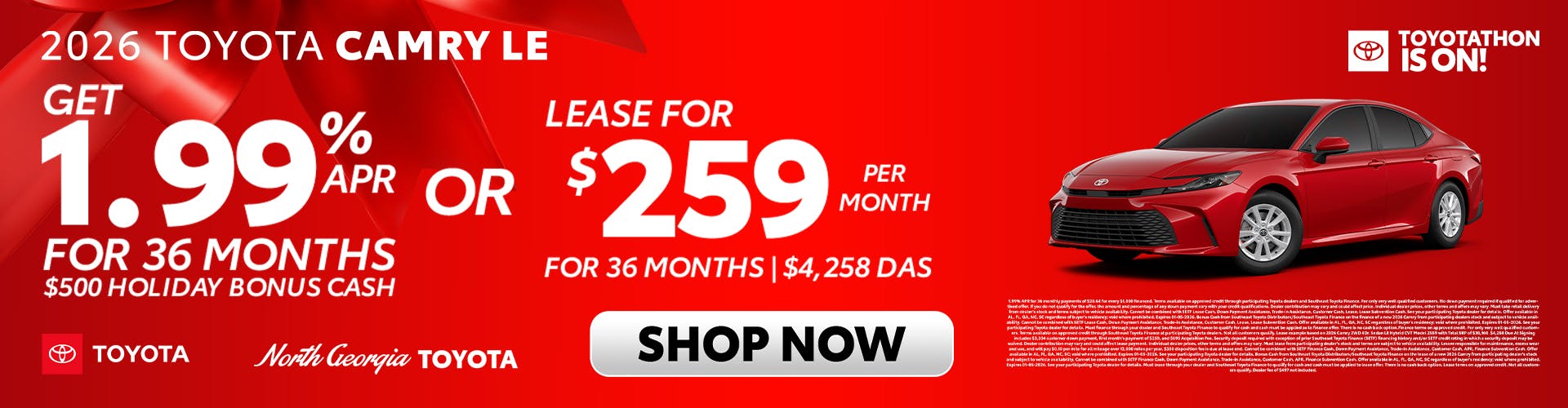 Toyota Camry Toyotathon Sales Event