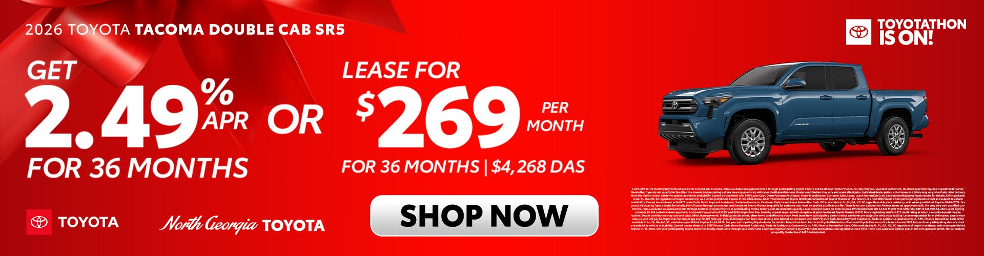 Toyota Tacoma Toyotathon Sales Event