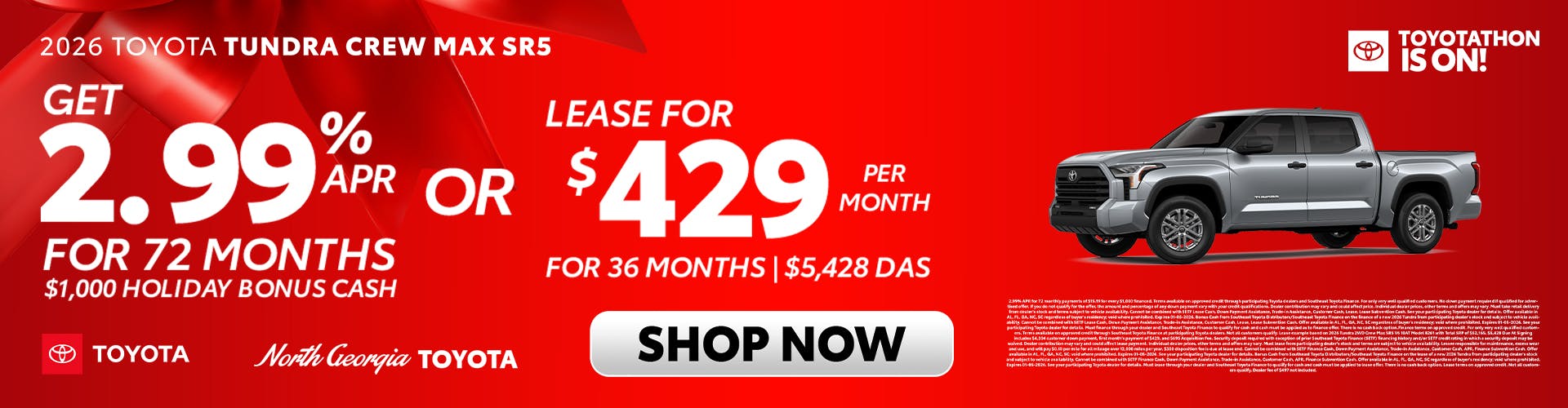 Toyota Tundra Toyotathon Sales Event