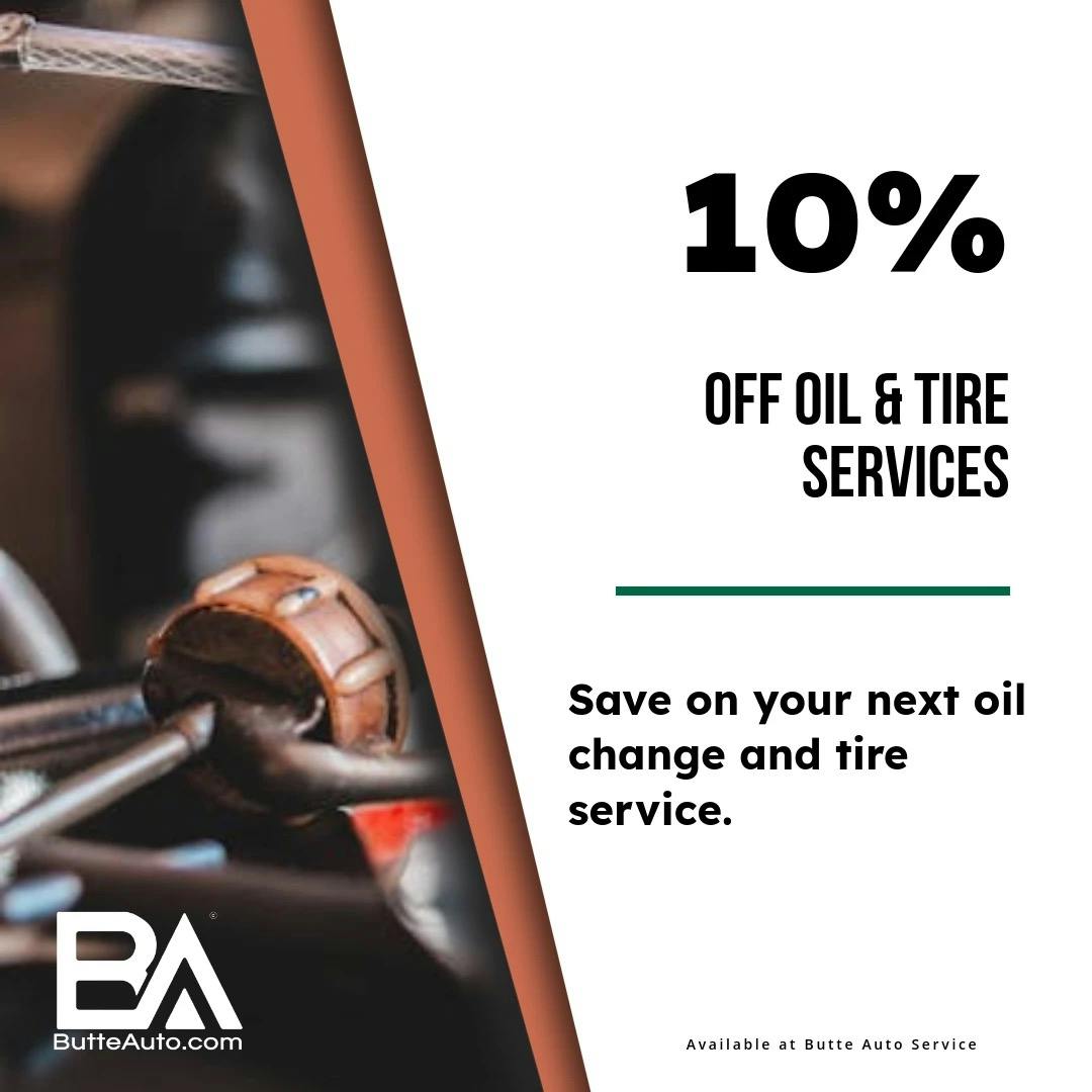 10% Off Oil & Tire Services | Butte Toyota