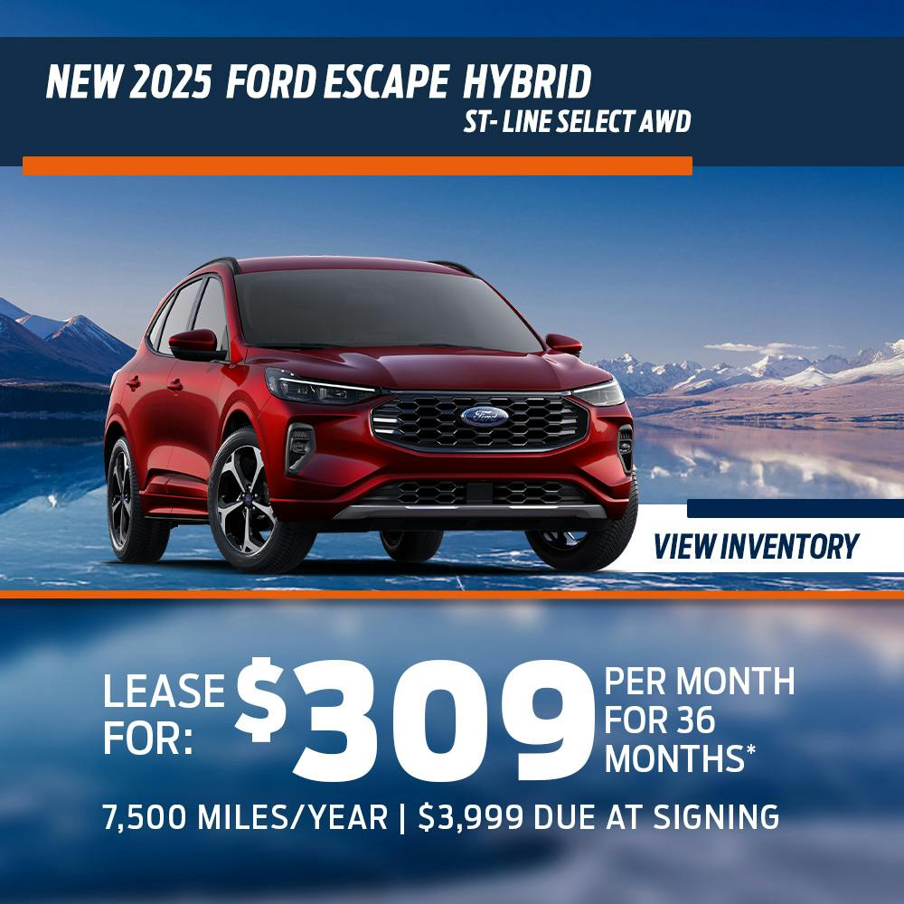 New 2025 Ford Escape Hybrid ST- Line Select AWD