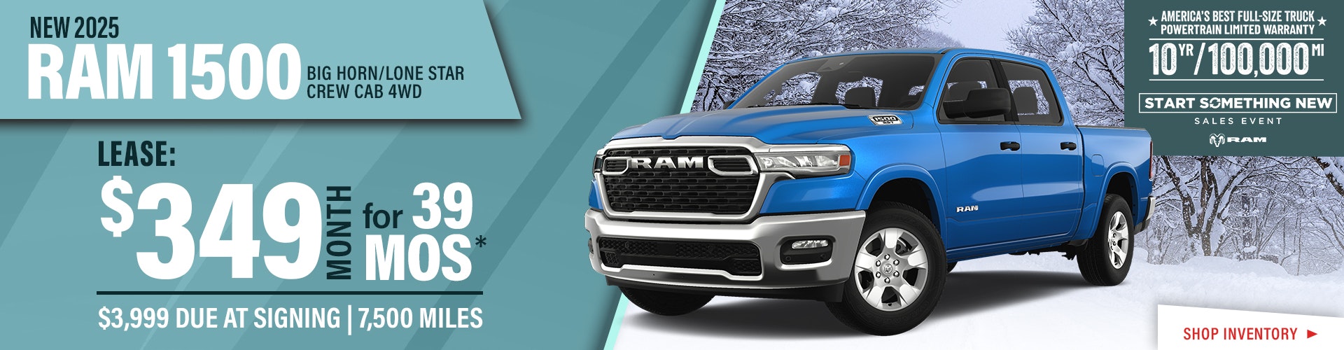 New 2025 RAM 1500 Big Horn/Lone Star Crew Cab 4WD
