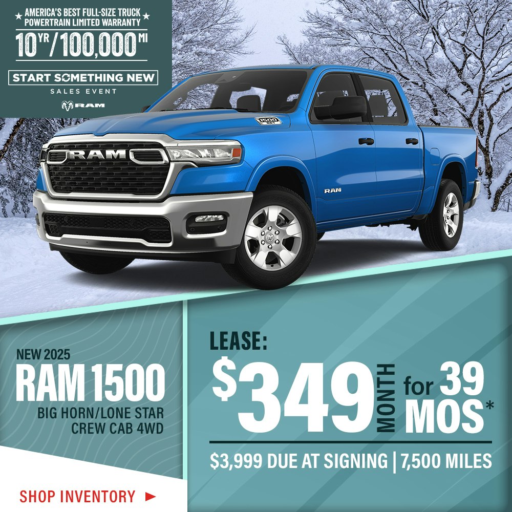 New 2025 RAM 1500 Big Horn/Lone Star Crew Cab 4WD