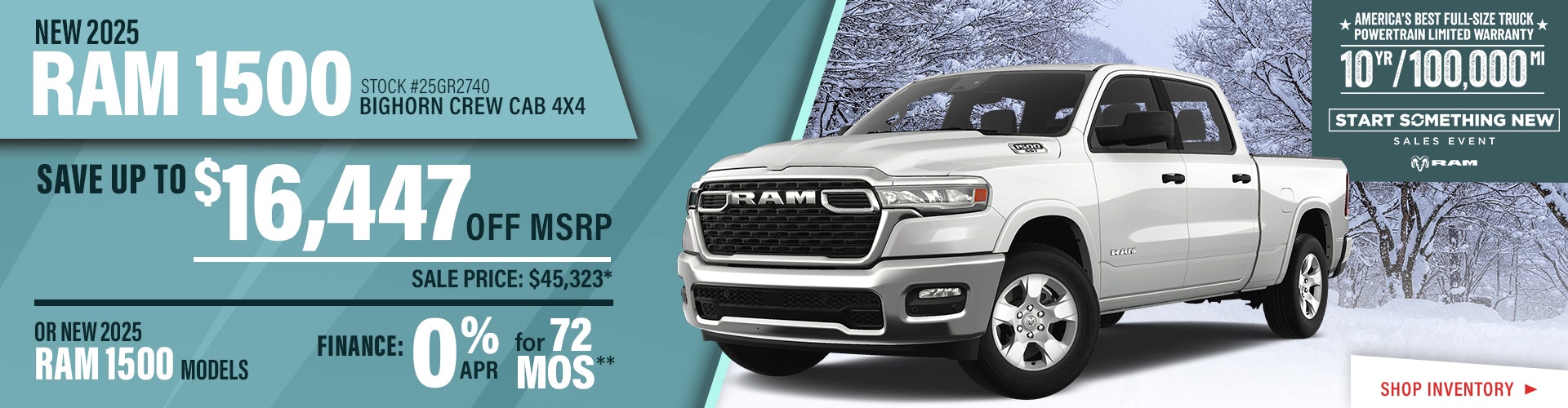 New 2025 Ram 1500 Bighorn Crew Cab 4X4 OR New 2025 Ram 1500 Models