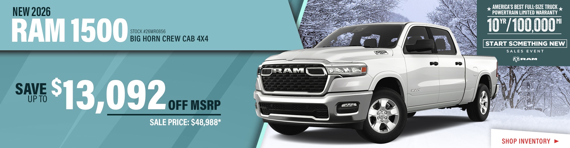 New 2026 Ram 1500 Big Horn Crew Cab 4X4