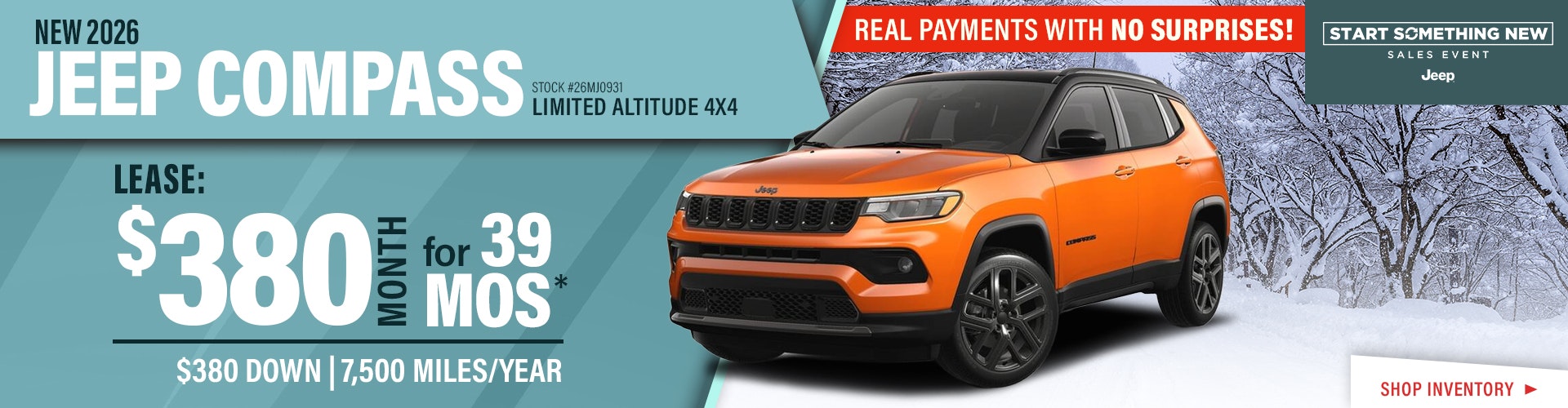 New 2026 Jeep Compass Limited Altitude 4X4